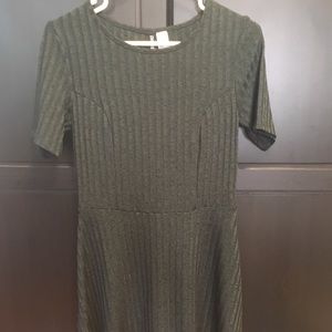 H&M Divided Green Skater Dress
